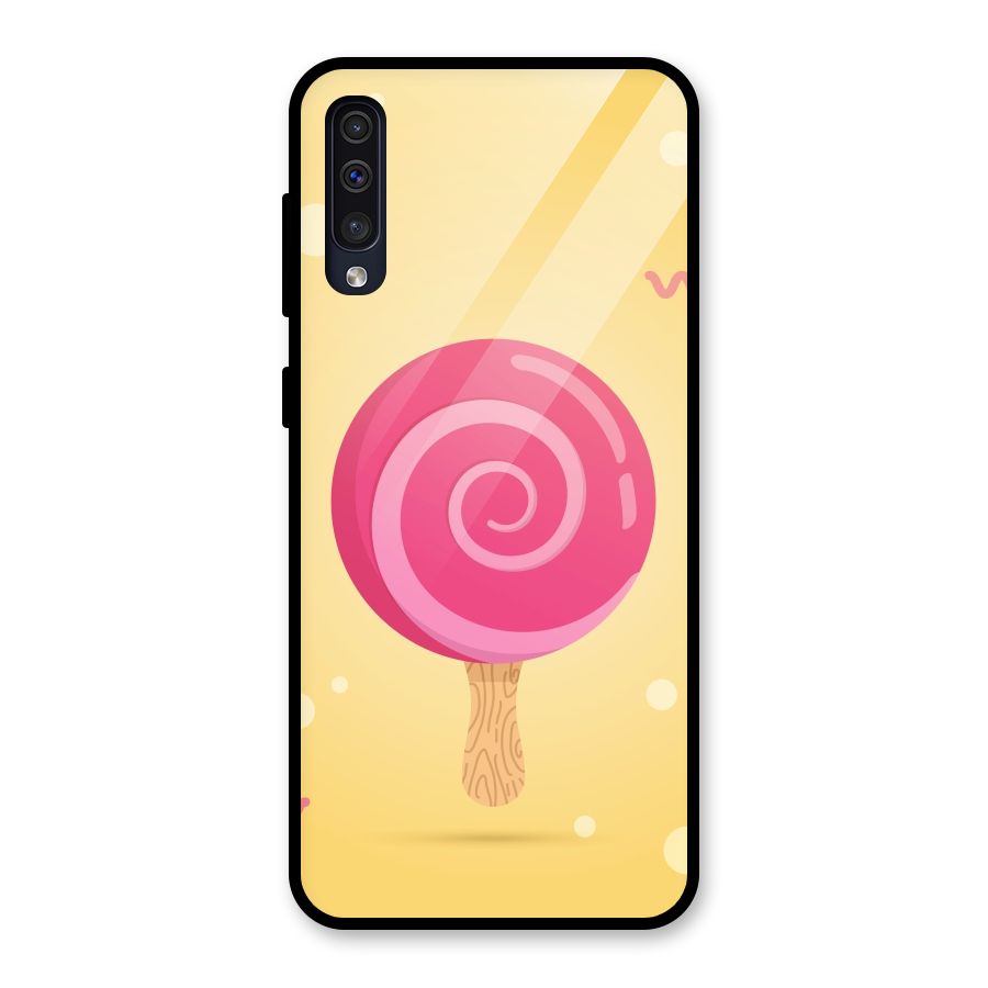 Swirl Ice Cream Glass Back Case for Galaxy A50