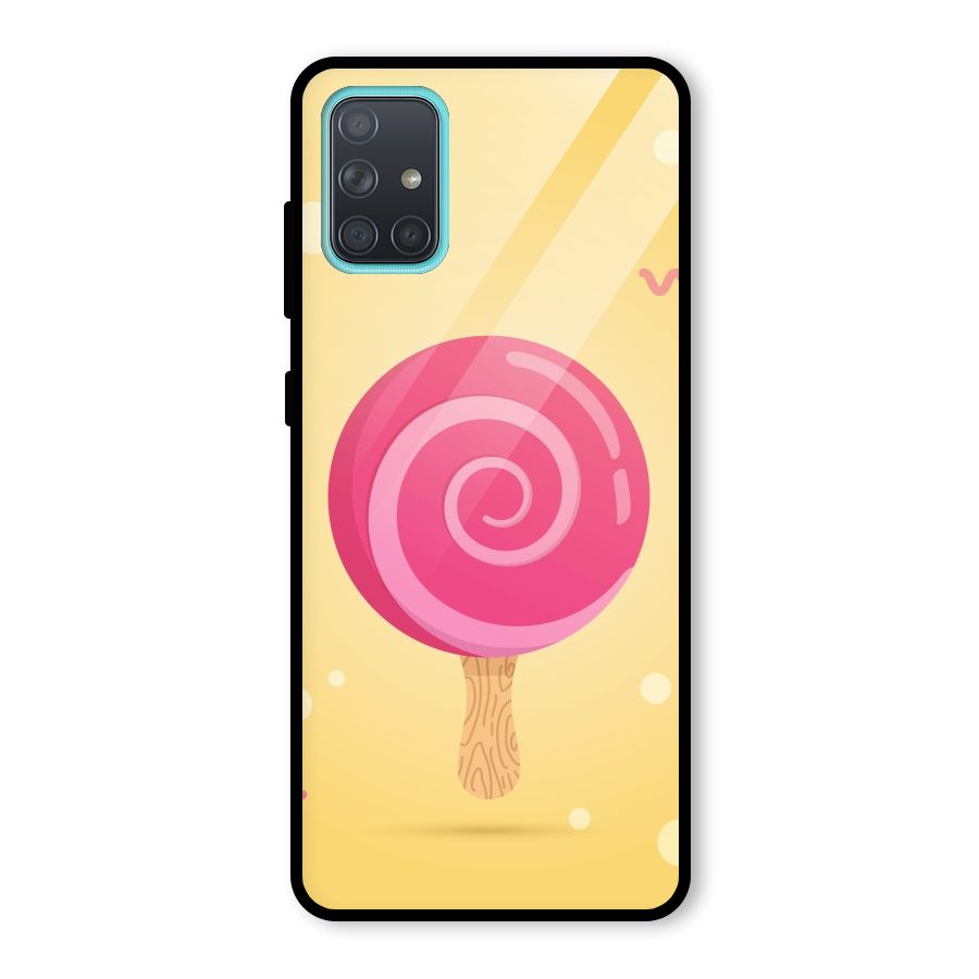 Swirl Ice Cream Glass Back Case for Galaxy A71