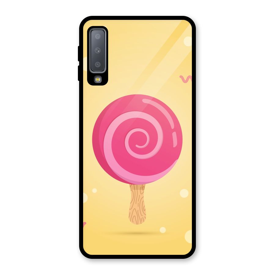 Swirl Ice Cream Glass Back Case for Galaxy A7 (2018)