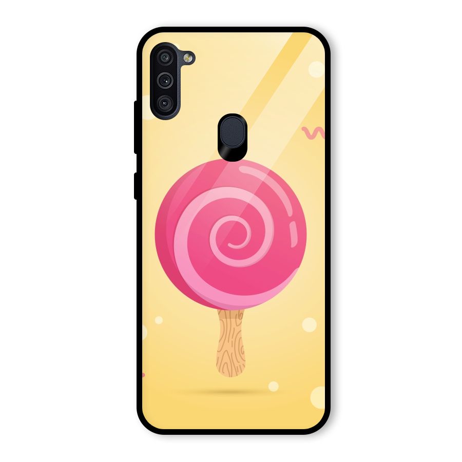 Swirl Ice Cream Glass Back Case for Galaxy M11