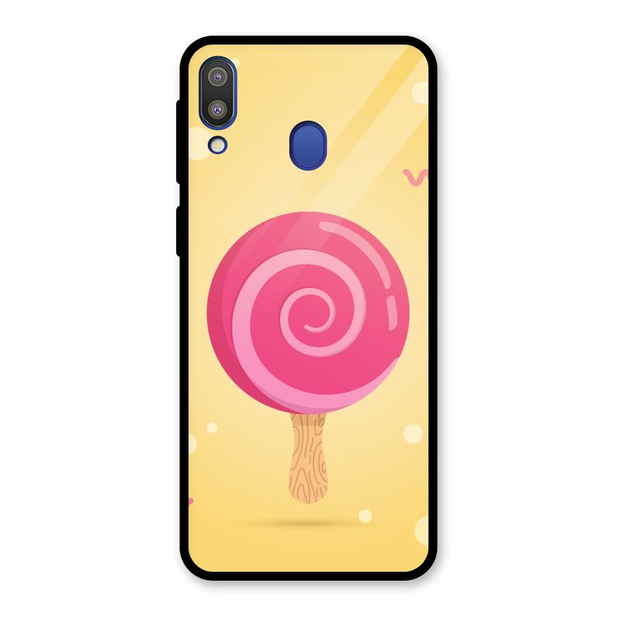 Swirl Ice Cream Glass Back Case for Galaxy M20