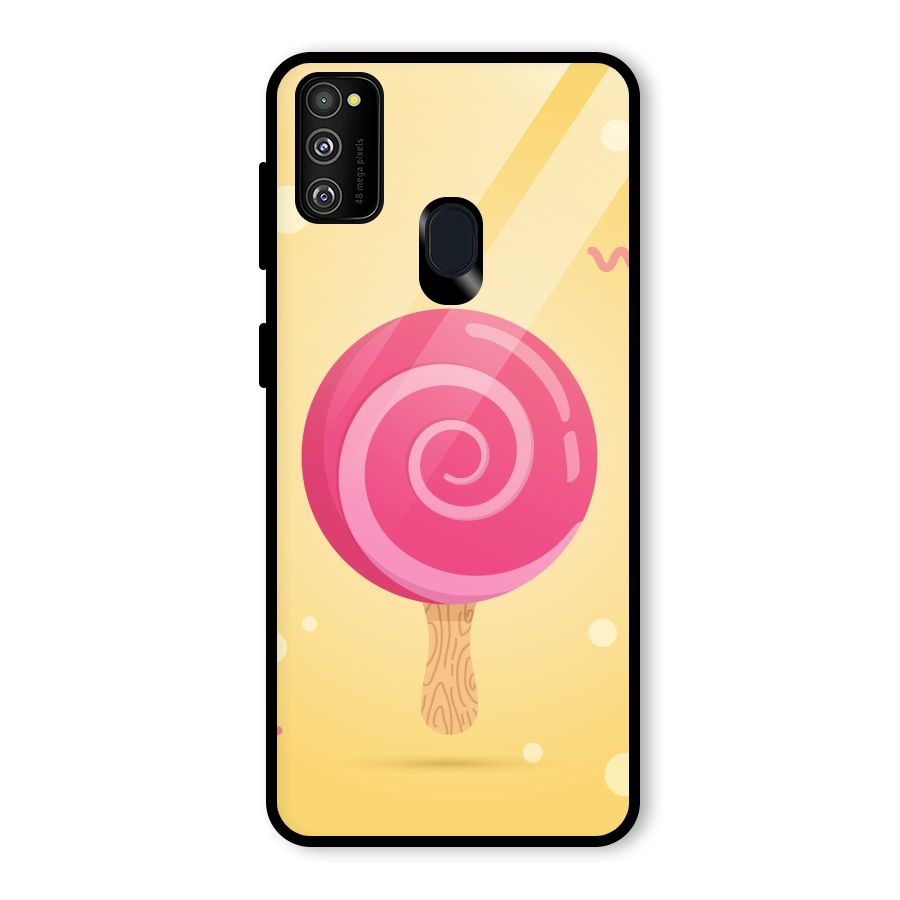 Swirl Ice Cream Glass Back Case for Galaxy M30s