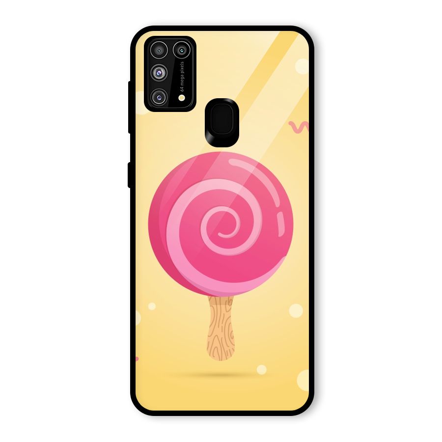 Swirl Ice Cream Glass Back Case for Galaxy M31