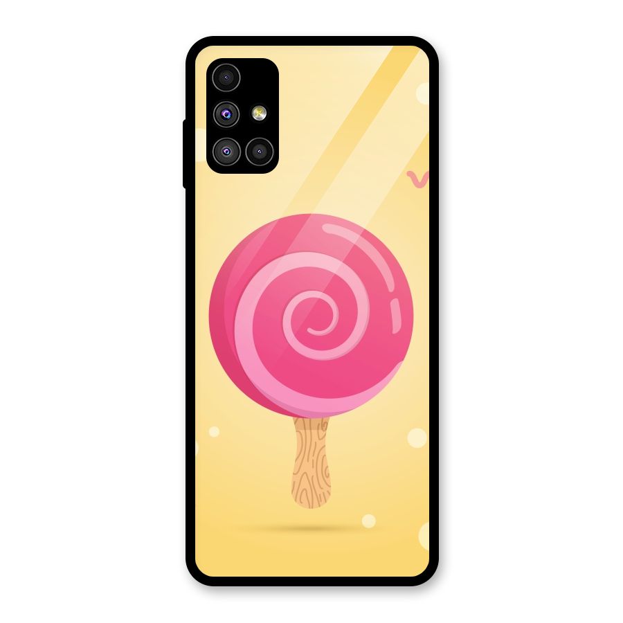 Swirl Ice Cream Glass Back Case for Galaxy M51
