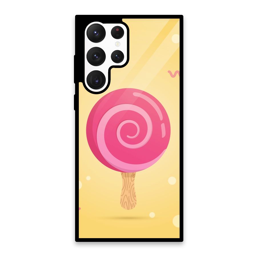 Swirl Ice Cream Glass Back Case for Galaxy S22 Ultra 5G