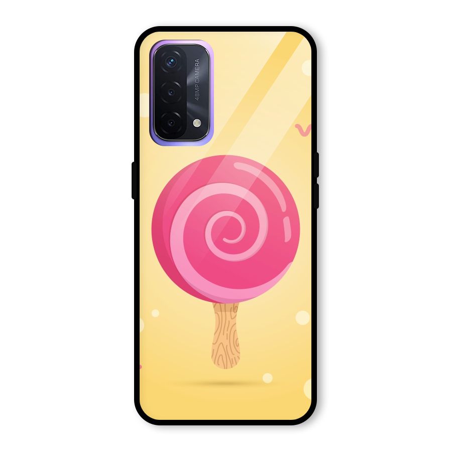 Swirl Ice Cream Glass Back Case for Oppo A74 5G