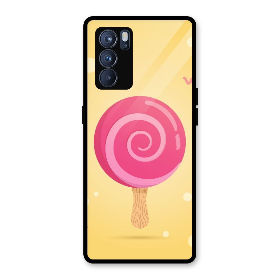 Swirl Ice Cream Glass Back Case for Oppo Reno6 Pro 5G