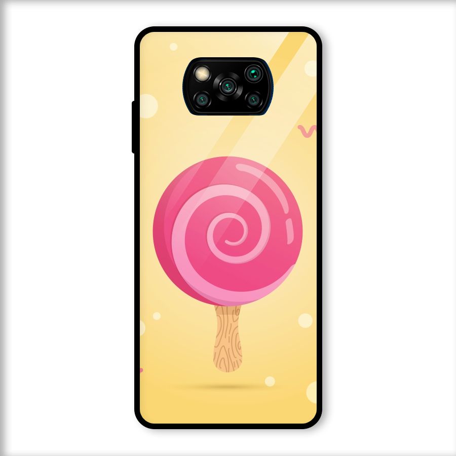 Swirl Ice Cream Glass Back Case for Poco X3