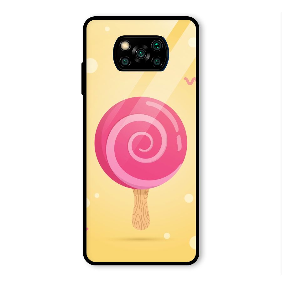 Swirl Ice Cream Glass Back Case for Poco X3 Pro