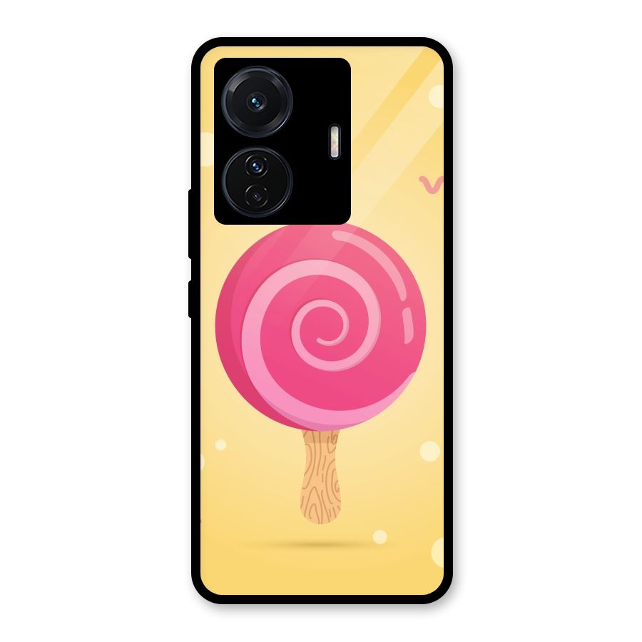 Swirl Ice Cream Glass Back Case for Vivo T1 Pro