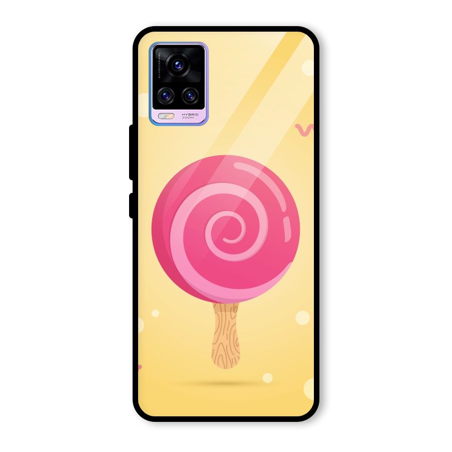 Swirl Ice Cream Glass Back Case for Vivo V20 Pro