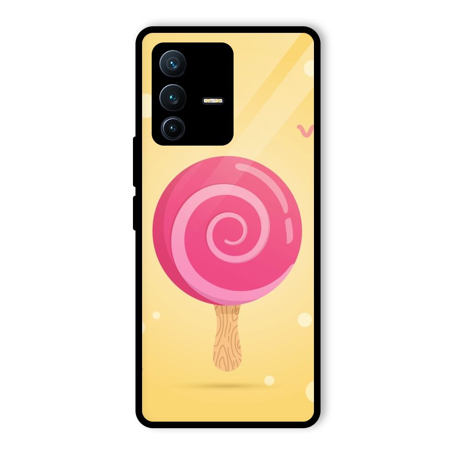 Swirl Ice Cream Glass Back Case for Vivo V23 Pro