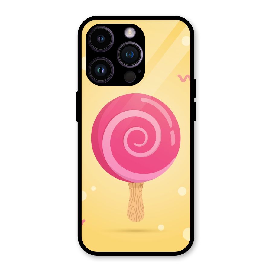 Swirl Ice Cream Glass Back Case for iPhone 14 Pro