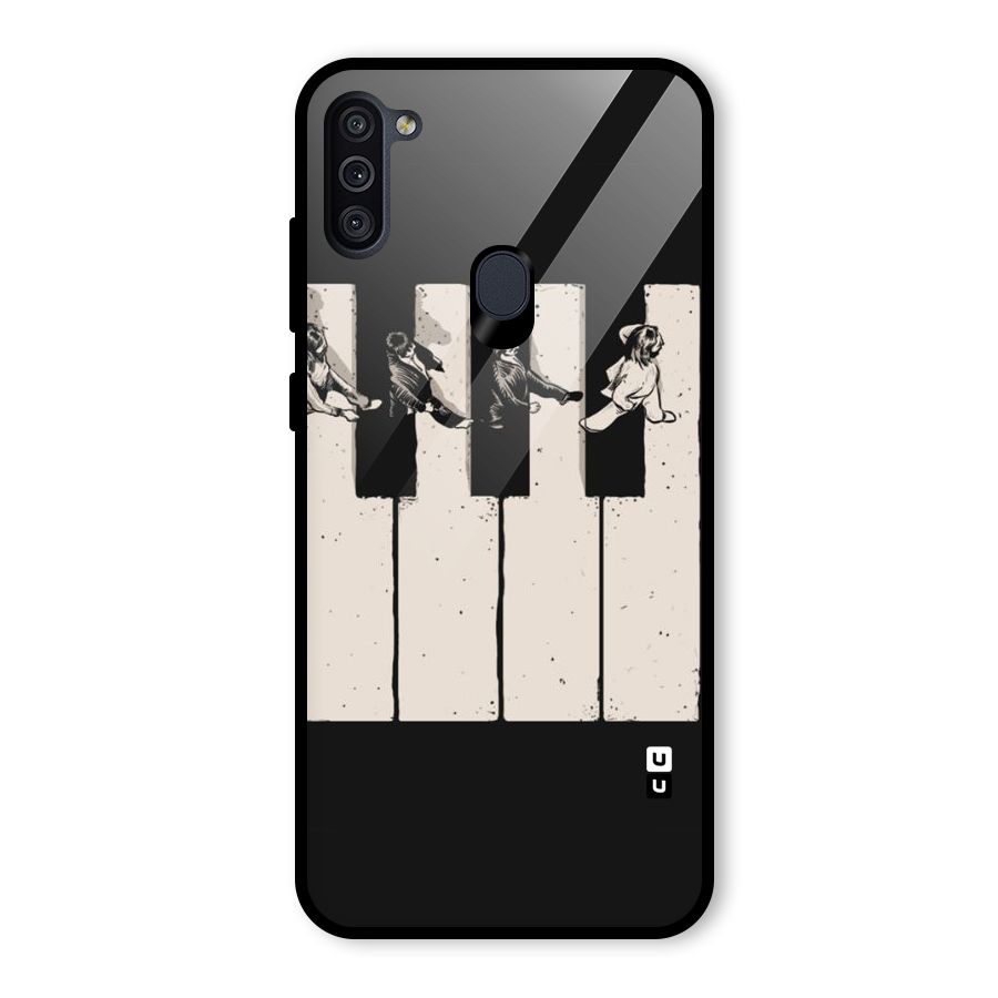 Talk A Walk Glass Back Case for Galaxy M11