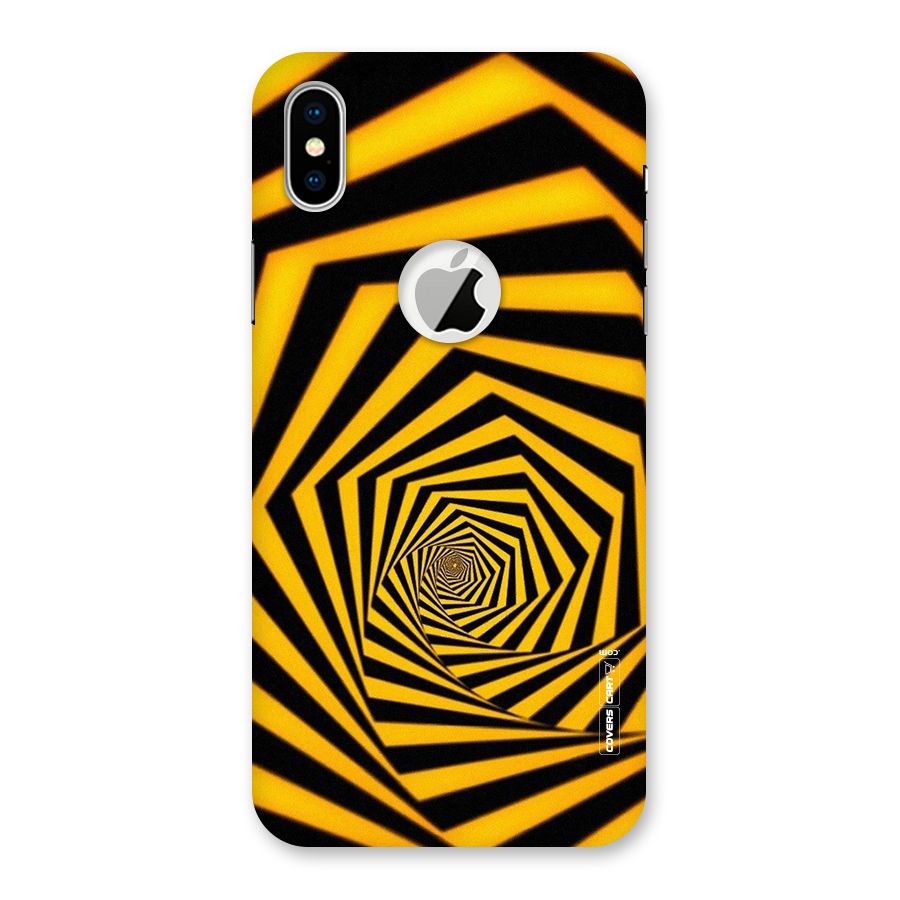 Taxi Pattern Back Case for iPhone X Logo Cut