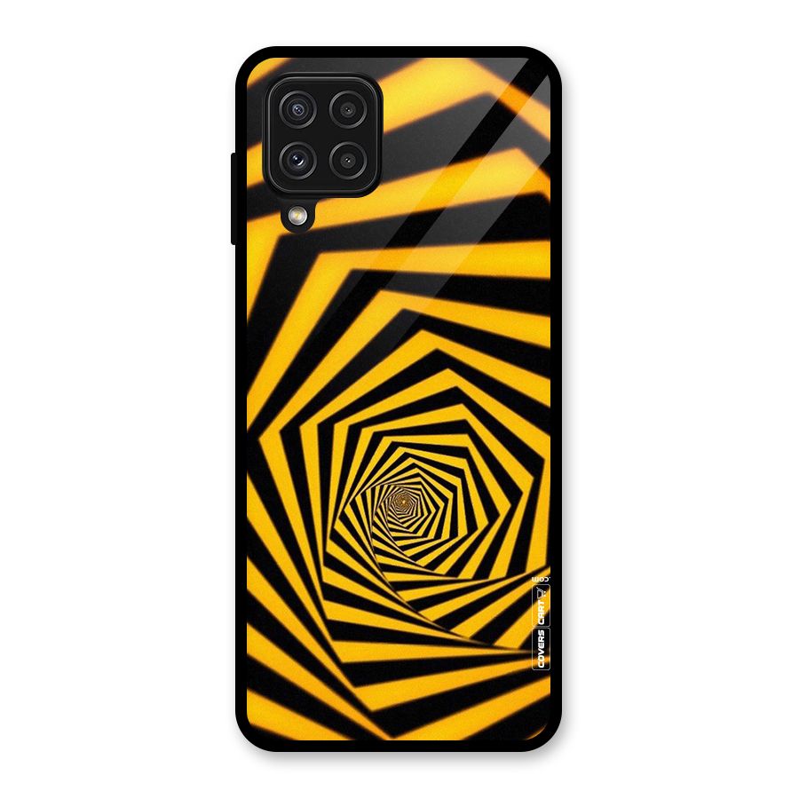 Taxi Pattern Glass Back Case for Galaxy A22 4G