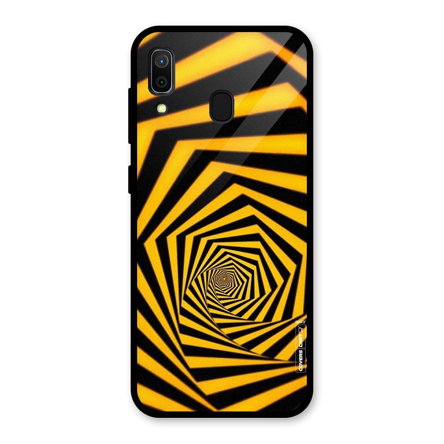 Taxi Pattern Glass Back Case for Galaxy A30