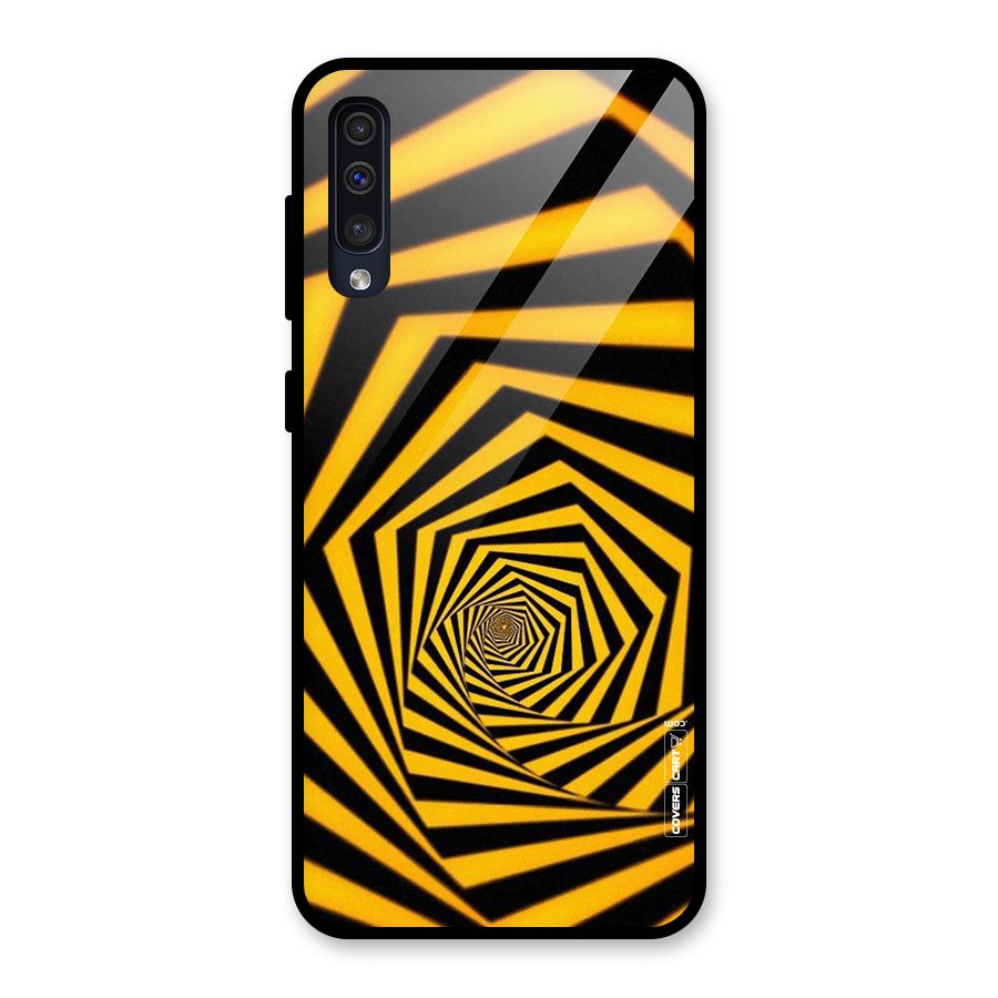 Taxi Pattern Glass Back Case for Galaxy A30s