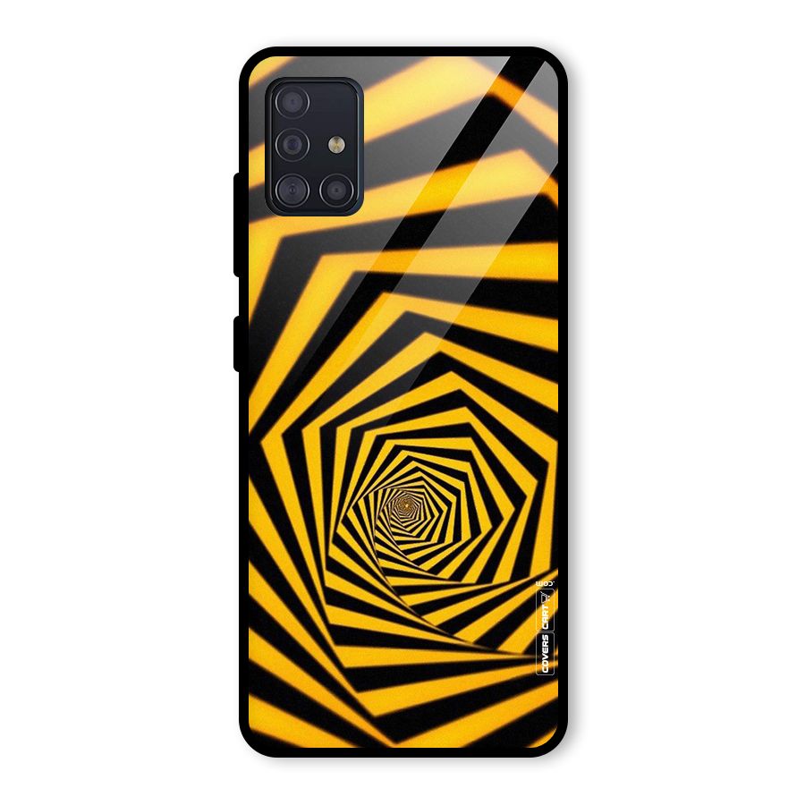 Taxi Pattern Glass Back Case for Galaxy A51