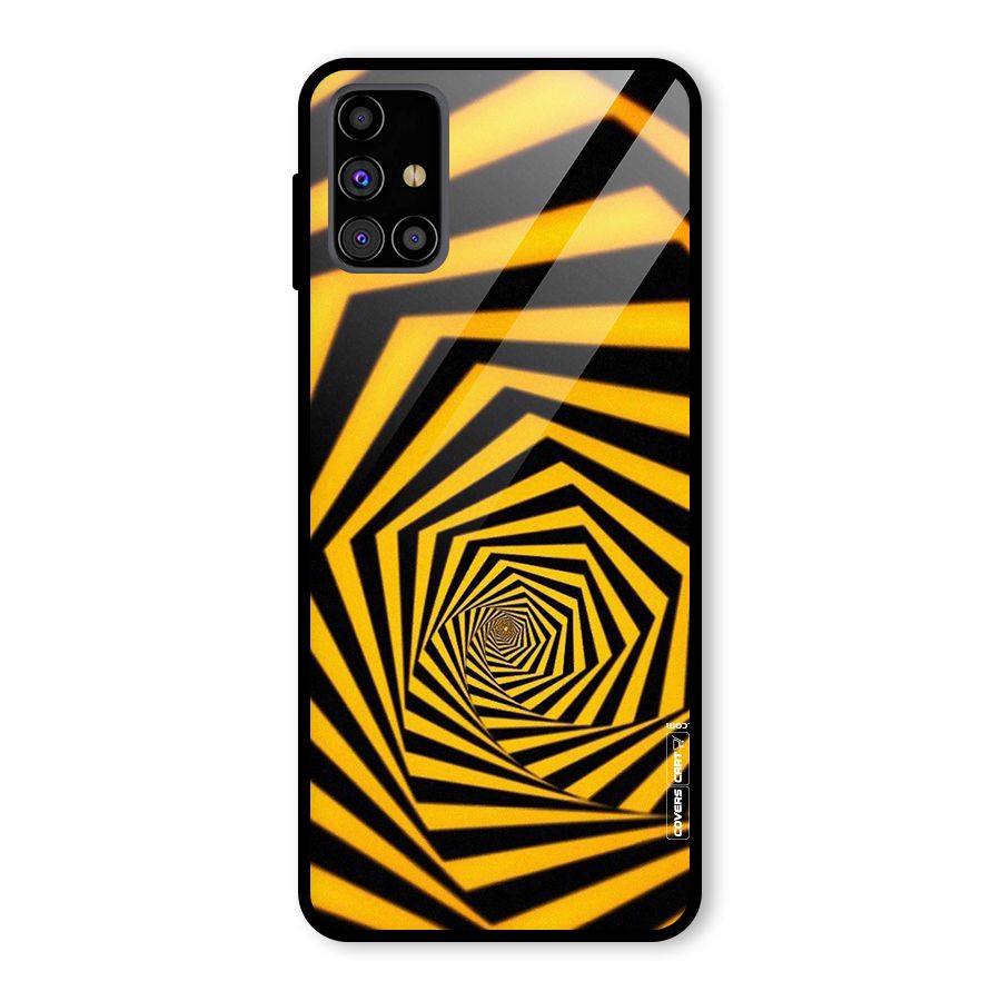 Taxi Pattern Glass Back Case for Galaxy M31s