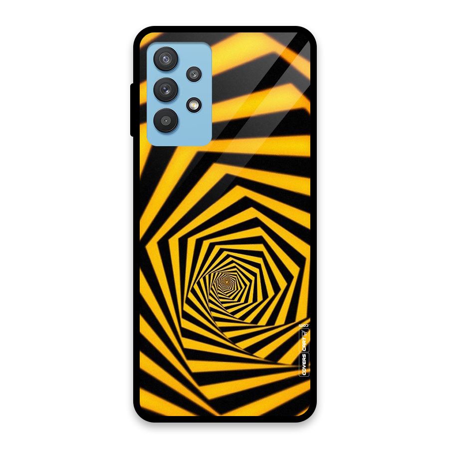 Taxi Pattern Glass Back Case for Galaxy M32 5G