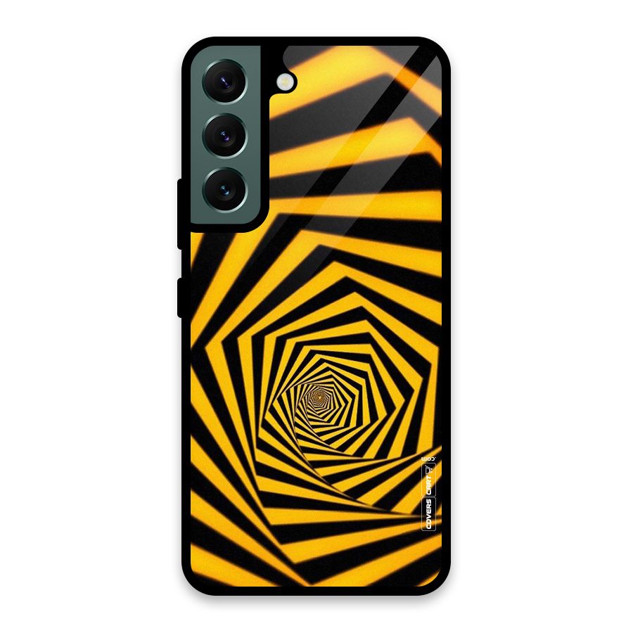 Taxi Pattern Glass Back Case for Galaxy S22 5G