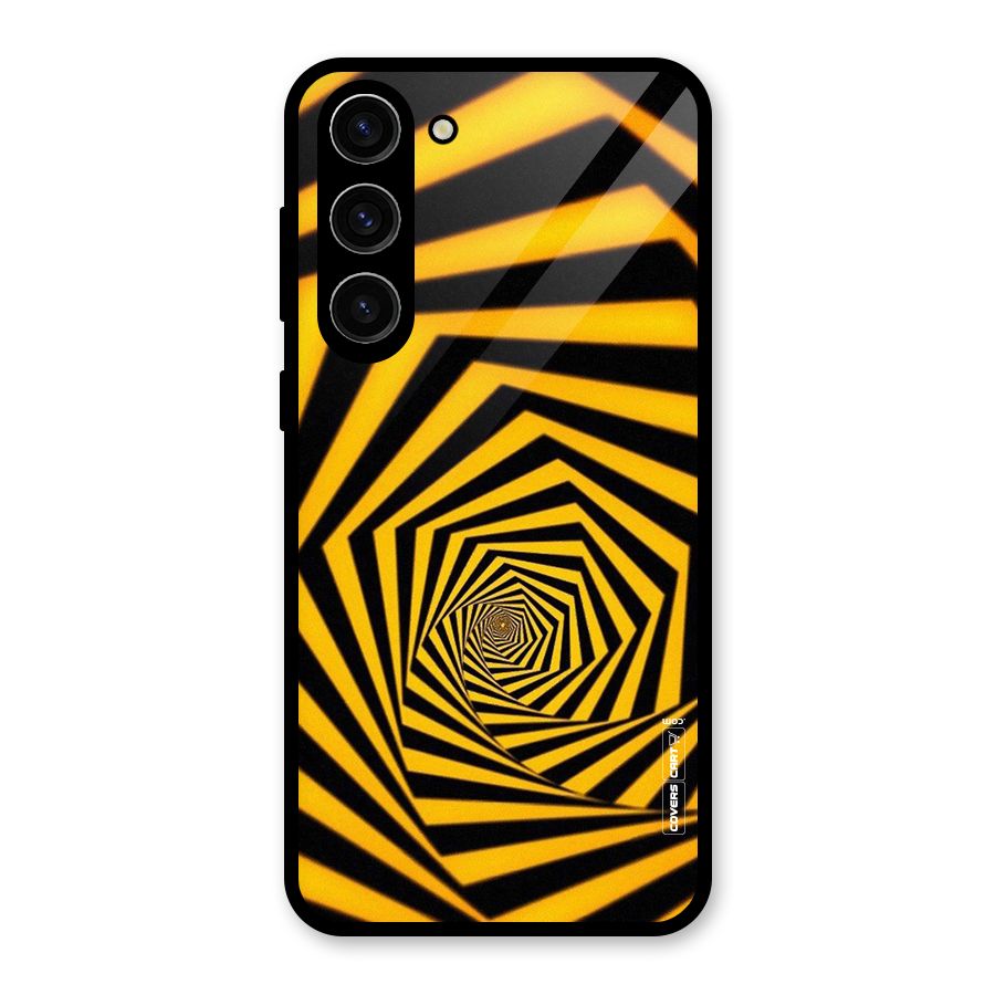 Taxi Pattern Glass Back Case for Galaxy S23 Plus
