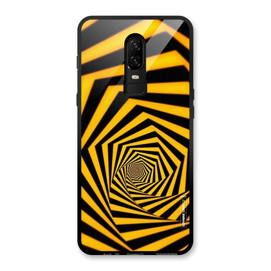 Taxi Pattern Glass Back Case for OnePlus 6