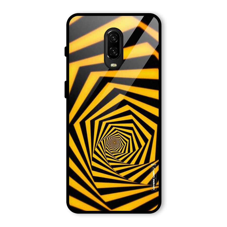 Taxi Pattern Glass Back Case for OnePlus 6T