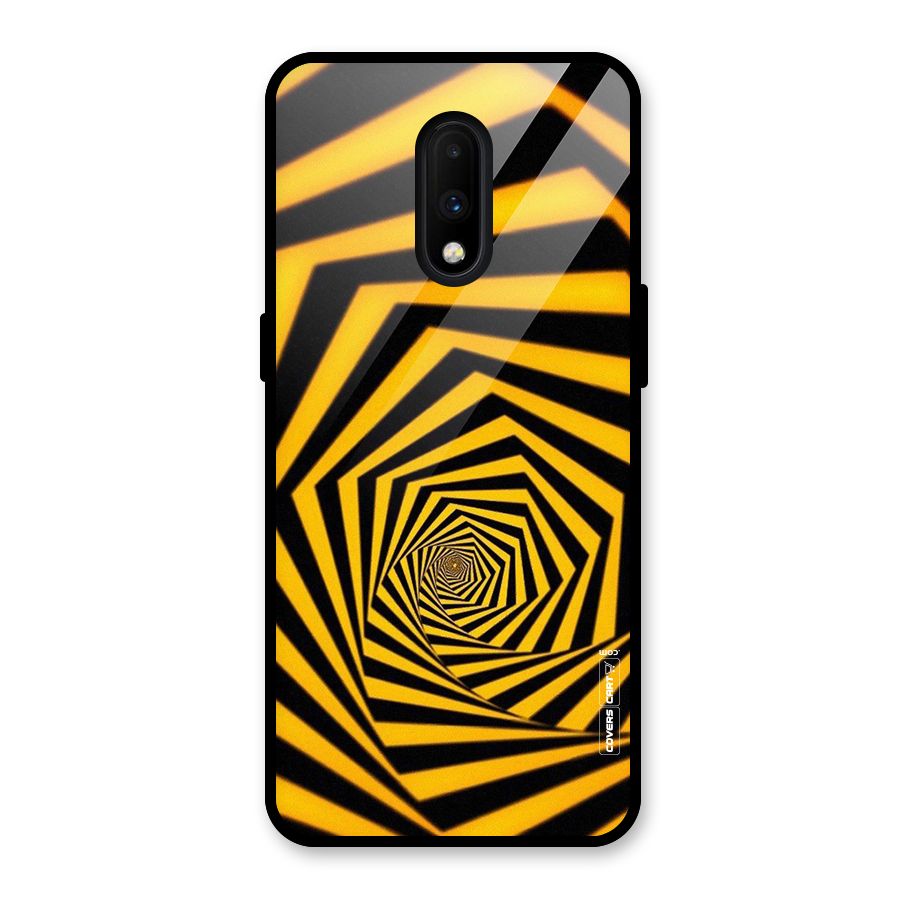 Taxi Pattern Glass Back Case for OnePlus 7
