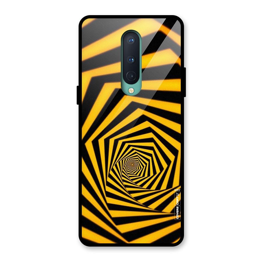 Taxi Pattern Glass Back Case for OnePlus 8