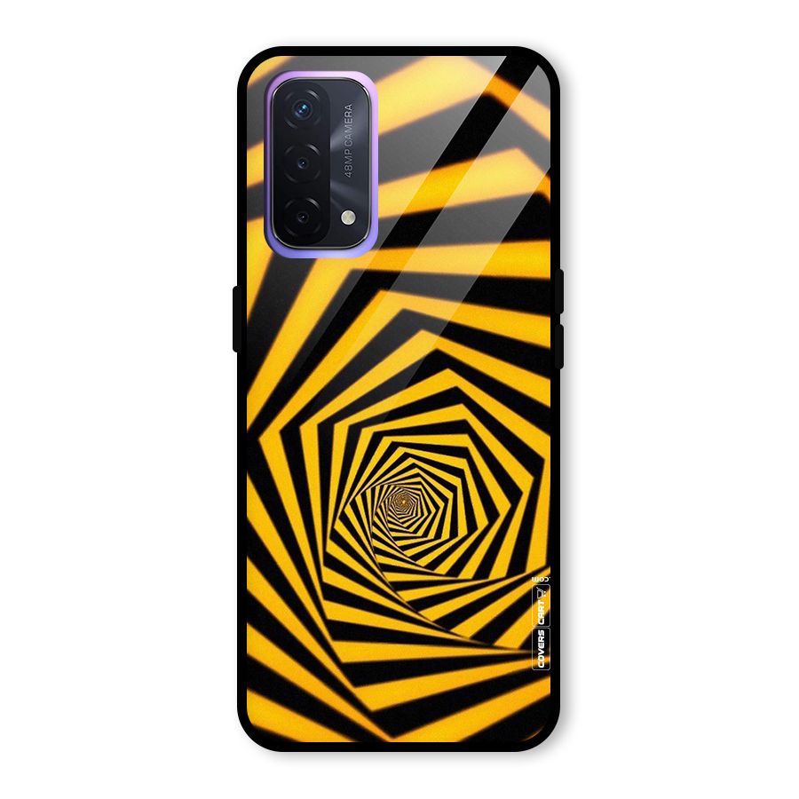 Taxi Pattern Glass Back Case for Oppo A74 5G