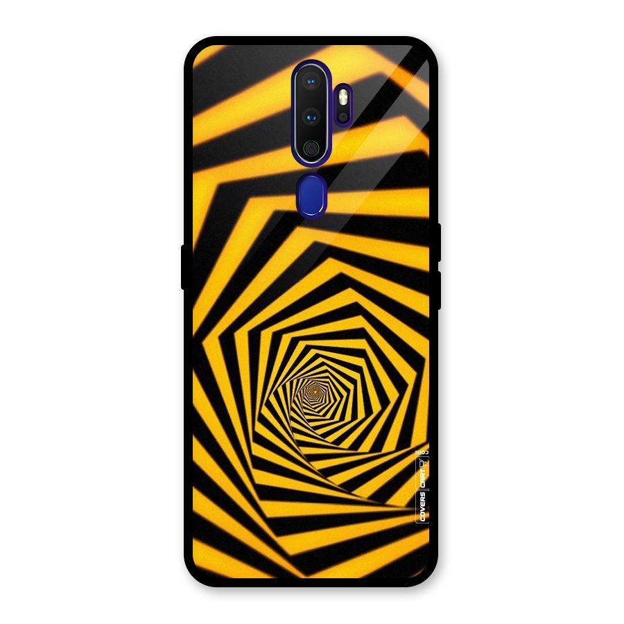 Taxi Pattern Glass Back Case for Oppo A9 (2020)
