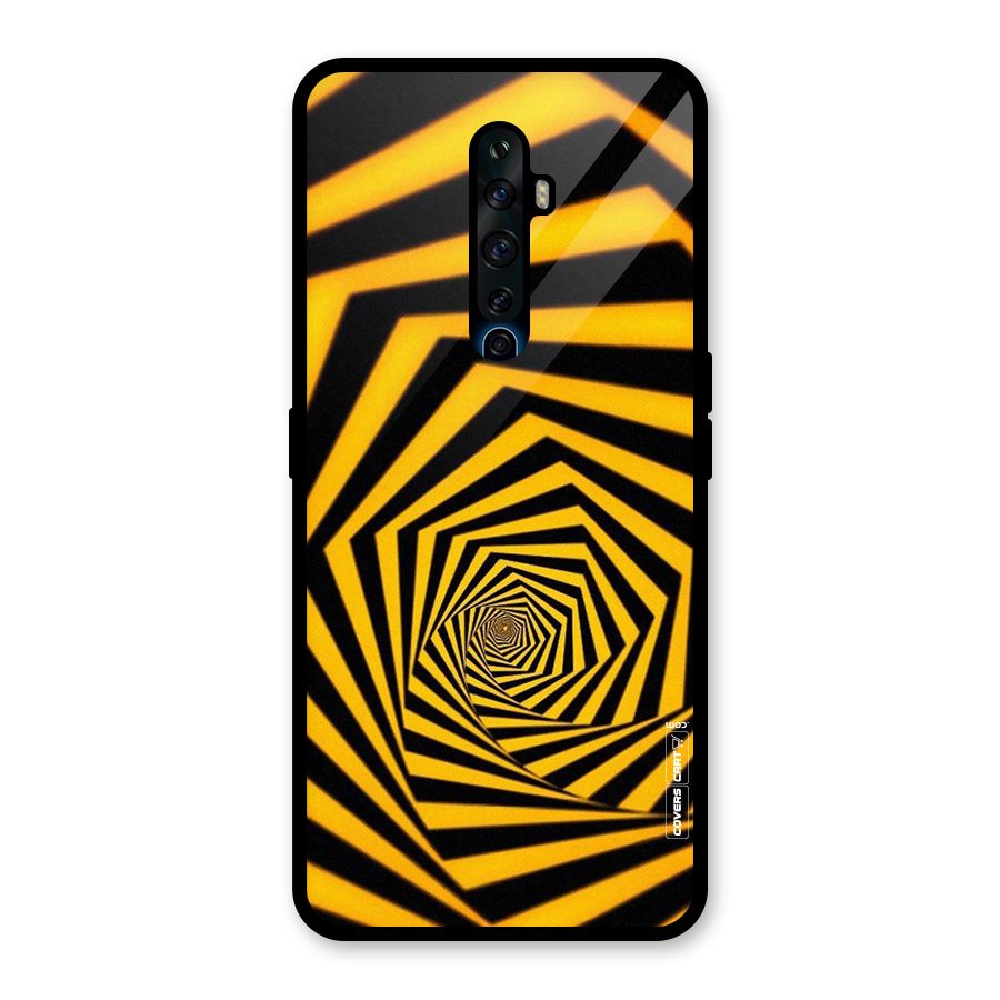 Taxi Pattern Glass Back Case for Oppo Reno2 F