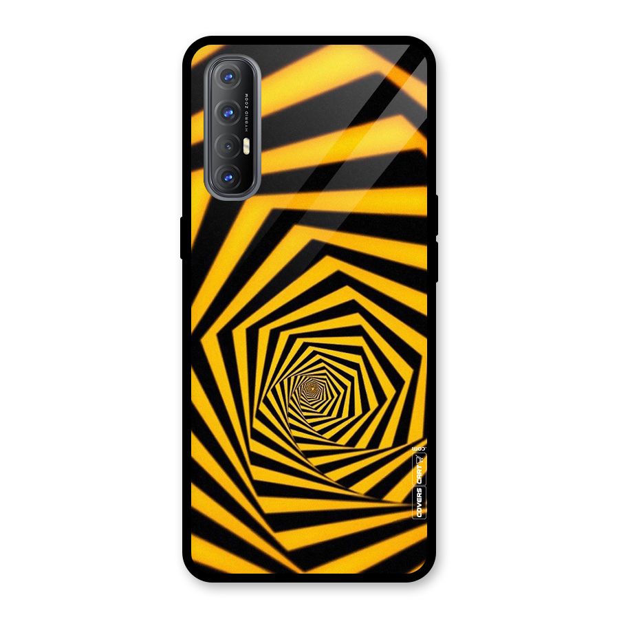 Taxi Pattern Glass Back Case for Oppo Reno3 Pro