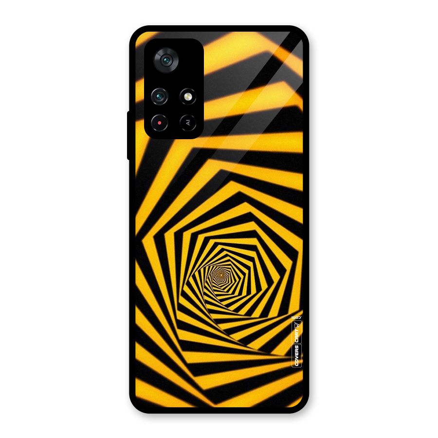 Taxi Pattern Glass Back Case for Poco M4 Pro 5G