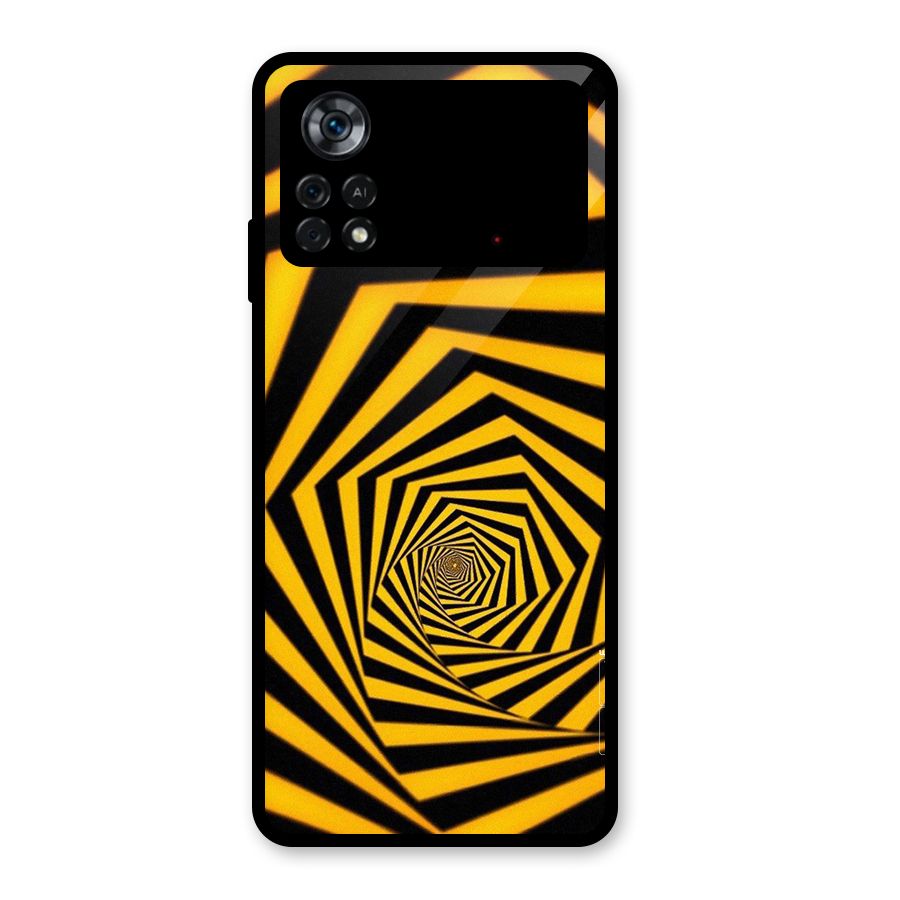 Taxi Pattern Glass Back Case for Poco X4 Pro 5G