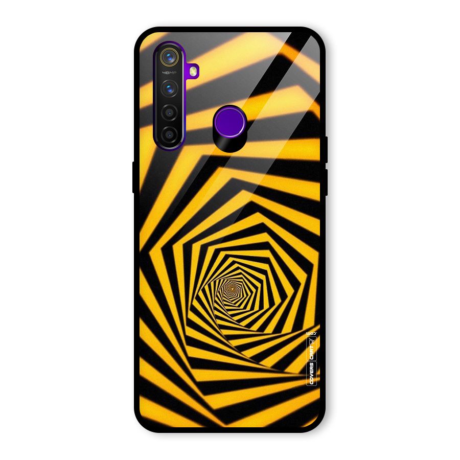 Taxi Pattern Glass Back Case for Realme 5 Pro