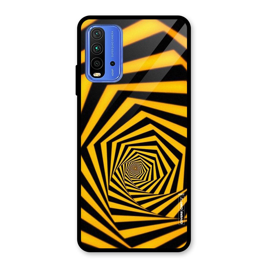 Taxi Pattern Glass Back Case for Redmi 9 Power