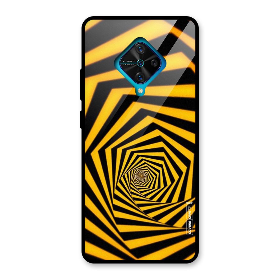 Taxi Pattern Glass Back Case for Vivo S1 Pro