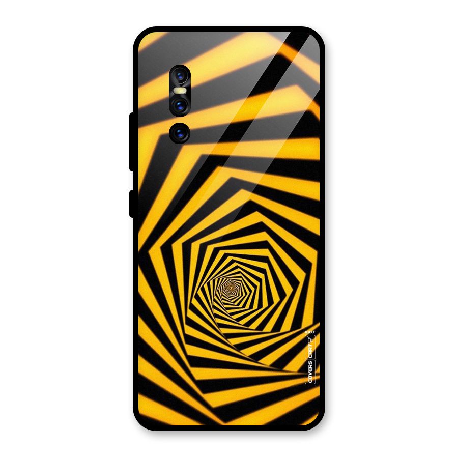 Taxi Pattern Glass Back Case for Vivo V15 Pro