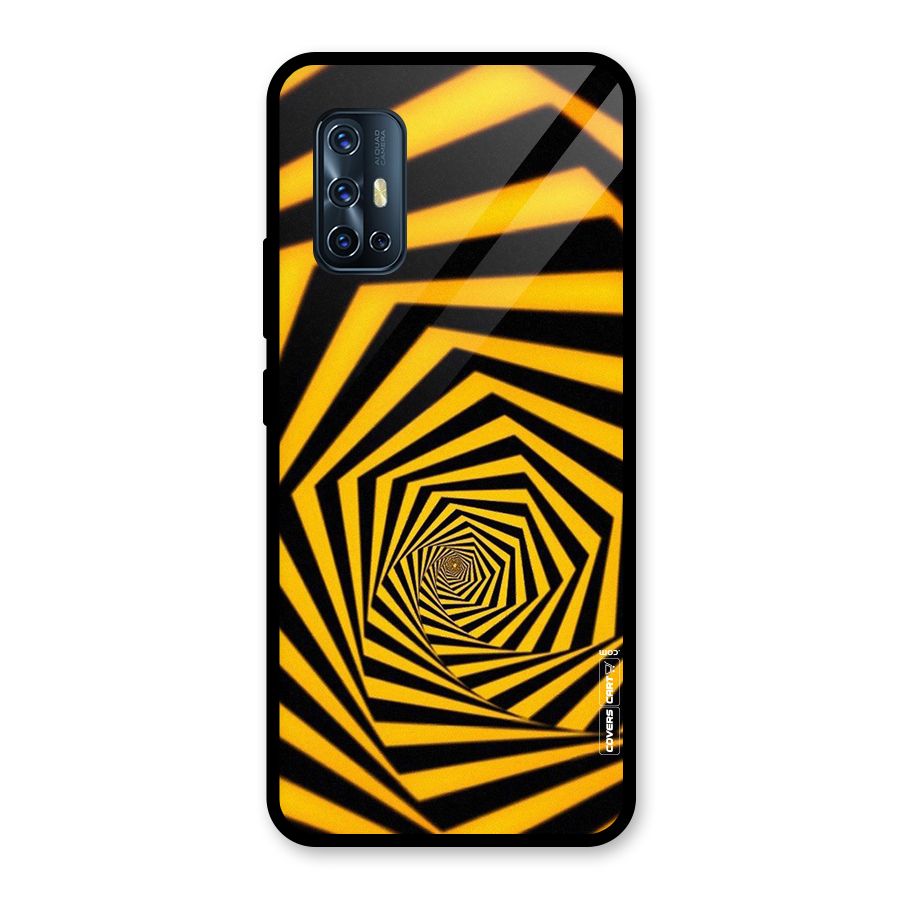 Taxi Pattern Glass Back Case for Vivo V17
