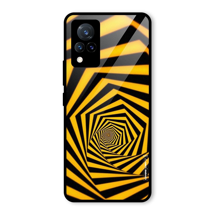 Taxi Pattern Glass Back Case for Vivo V21 5G