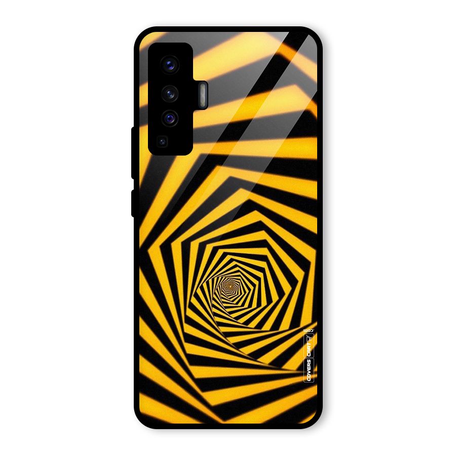 Taxi Pattern Glass Back Case for Vivo X50