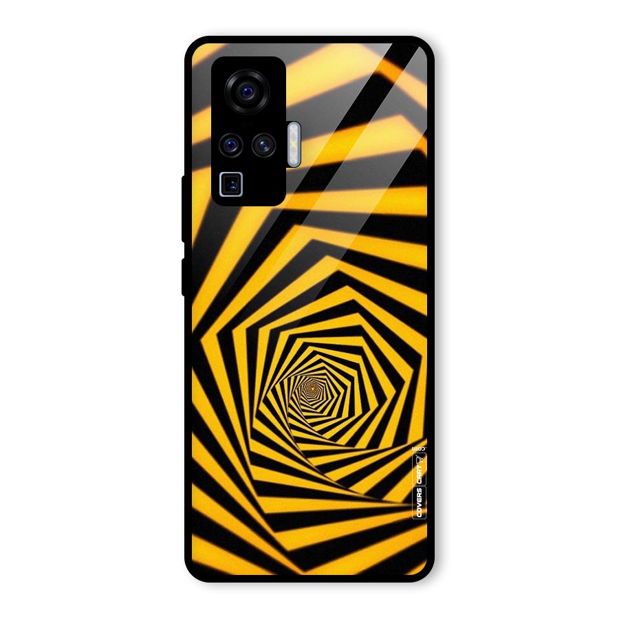 Taxi Pattern Glass Back Case for Vivo X50 Pro