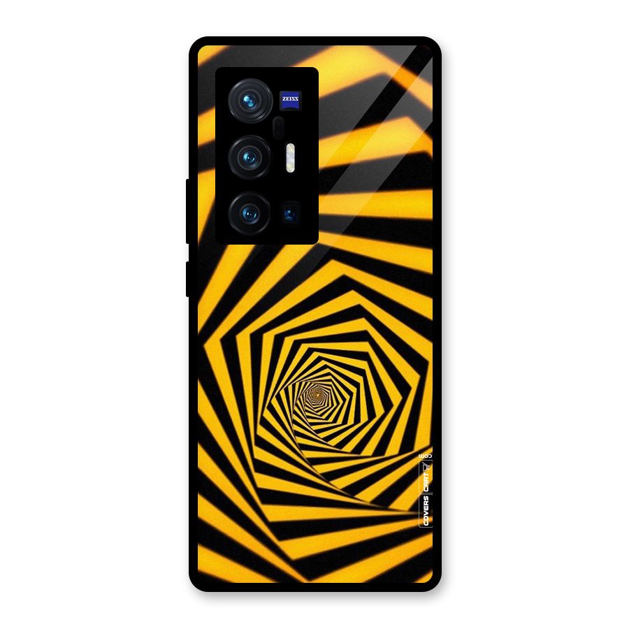 Taxi Pattern Glass Back Case for Vivo X70 Pro Plus