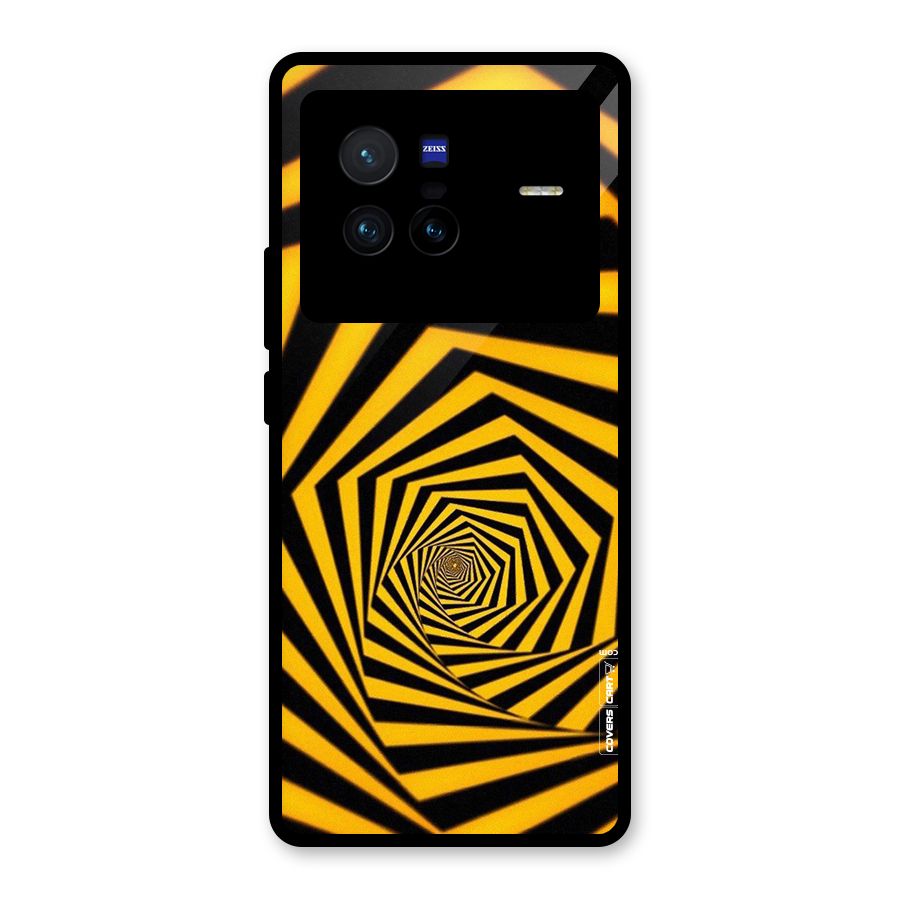 Taxi Pattern Glass Back Case for Vivo X80