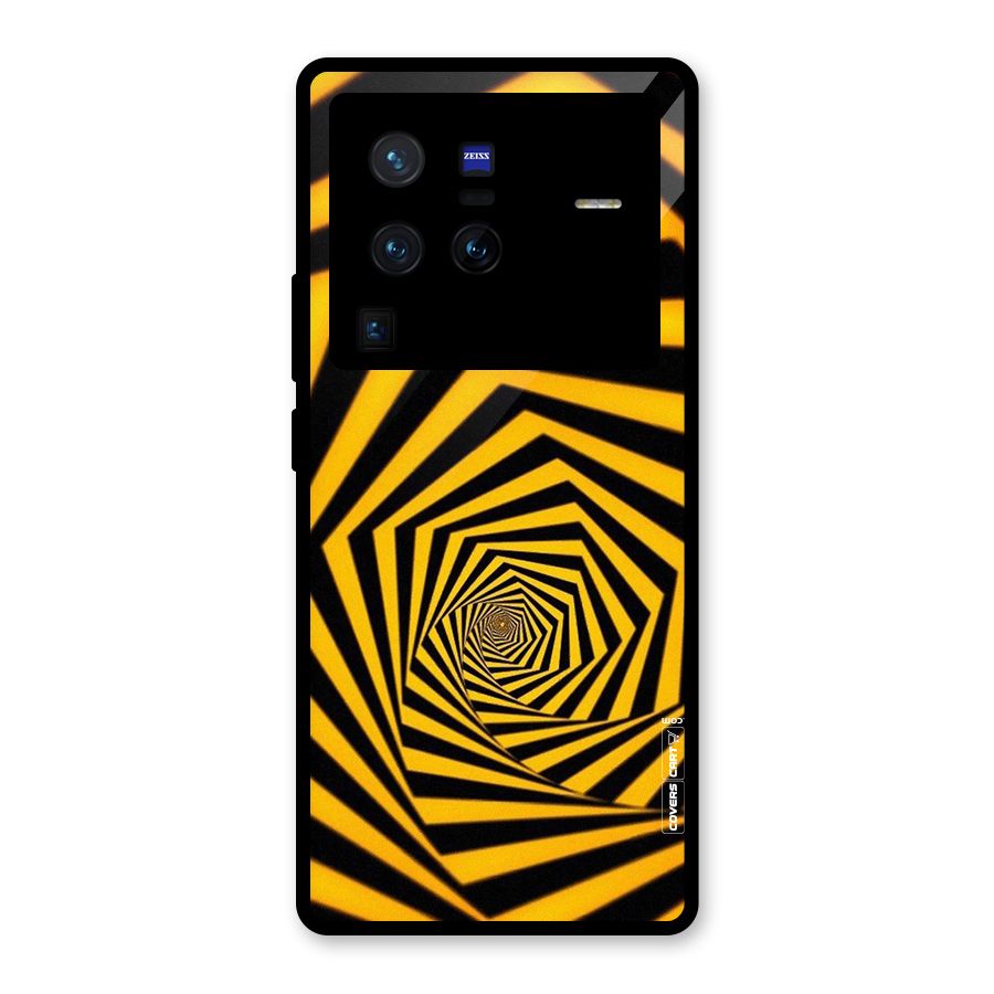 Taxi Pattern Glass Back Case for Vivo X80 Pro