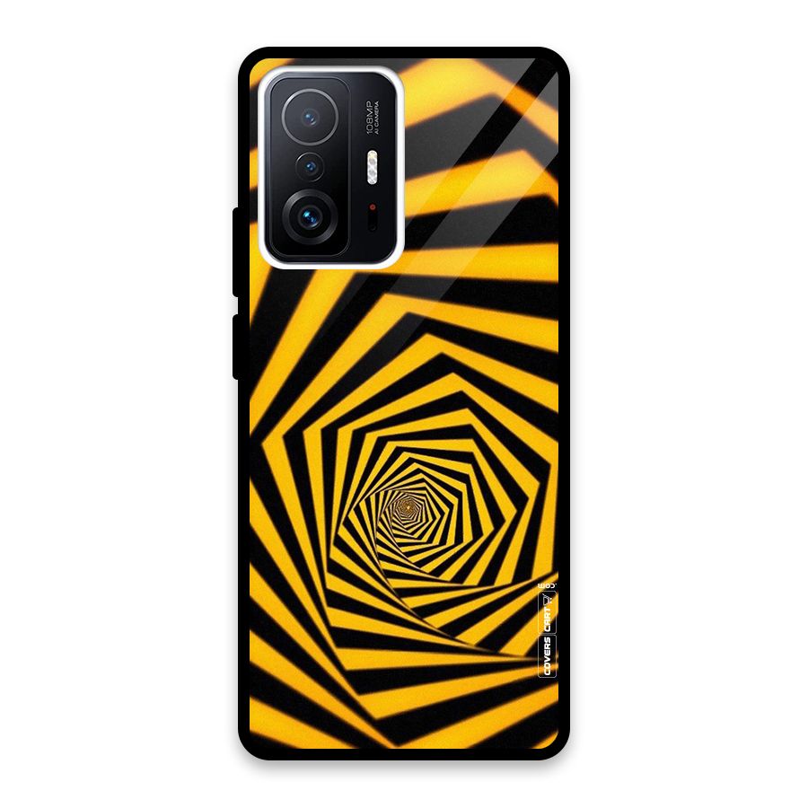 Taxi Pattern Glass Back Case for Xiaomi 11T Pro