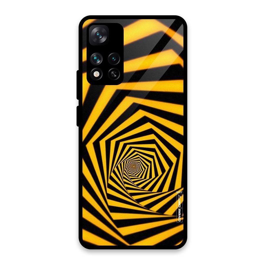 Taxi Pattern Glass Back Case for Xiaomi 11i HyperCharge 5G